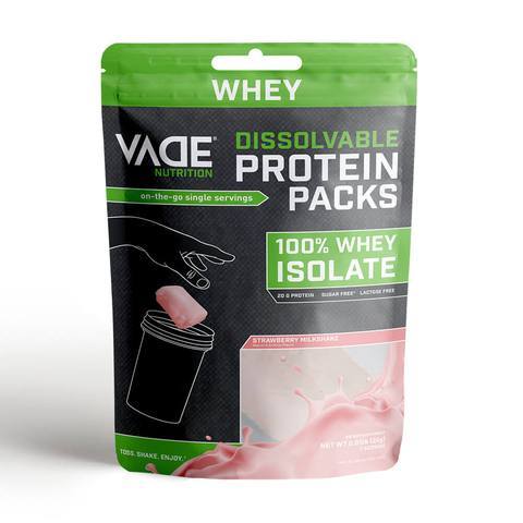 100% Whey Isolate Protein Chocolate Milkshake Travel Packs